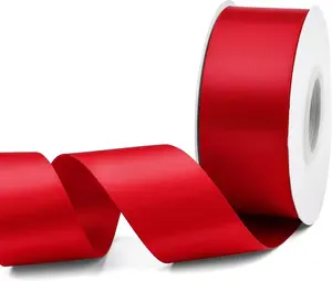 1.5-in Single Face Satin Ribbon Trim - 50 yd Roll for Gift Wrapping, Wedding Floral Craft, Sewing & Haberdashery Embellishments