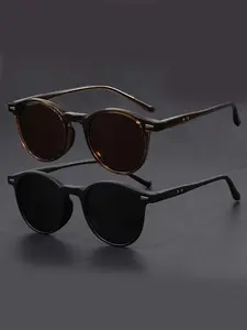 Men's Small Frame Tinted Lens Casual Sunglasses, Vintage Classic Decorative Style, Ideal Beach Vacation Choice, Women's Sunglasses, All Seasons