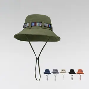 2026 New Spring/Summer Fashionable Ribbon Fisherman Hat for Men and Women, Outdoor Fishing and Hiking Hat, Wide Brim, Sun Protection Hat