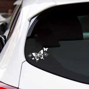 Cartoon Butterfly Pattern Car Sticker, Creative Car Decal, Car Window Decoration Sticker, Car Exterior Accessories for Women & Girls, Sticker For Cars, Car Vehicle Decoration