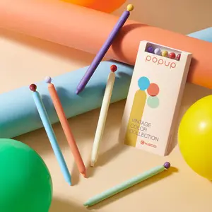 Kaco POPUP Unique Gel Pens, 10 Pieces, 0.5 mm Black Ink, Quick Drying, Cute Aesthetic Stationery for Journaling Note Taking, summerwins Office Writing Tools, Unique Pens