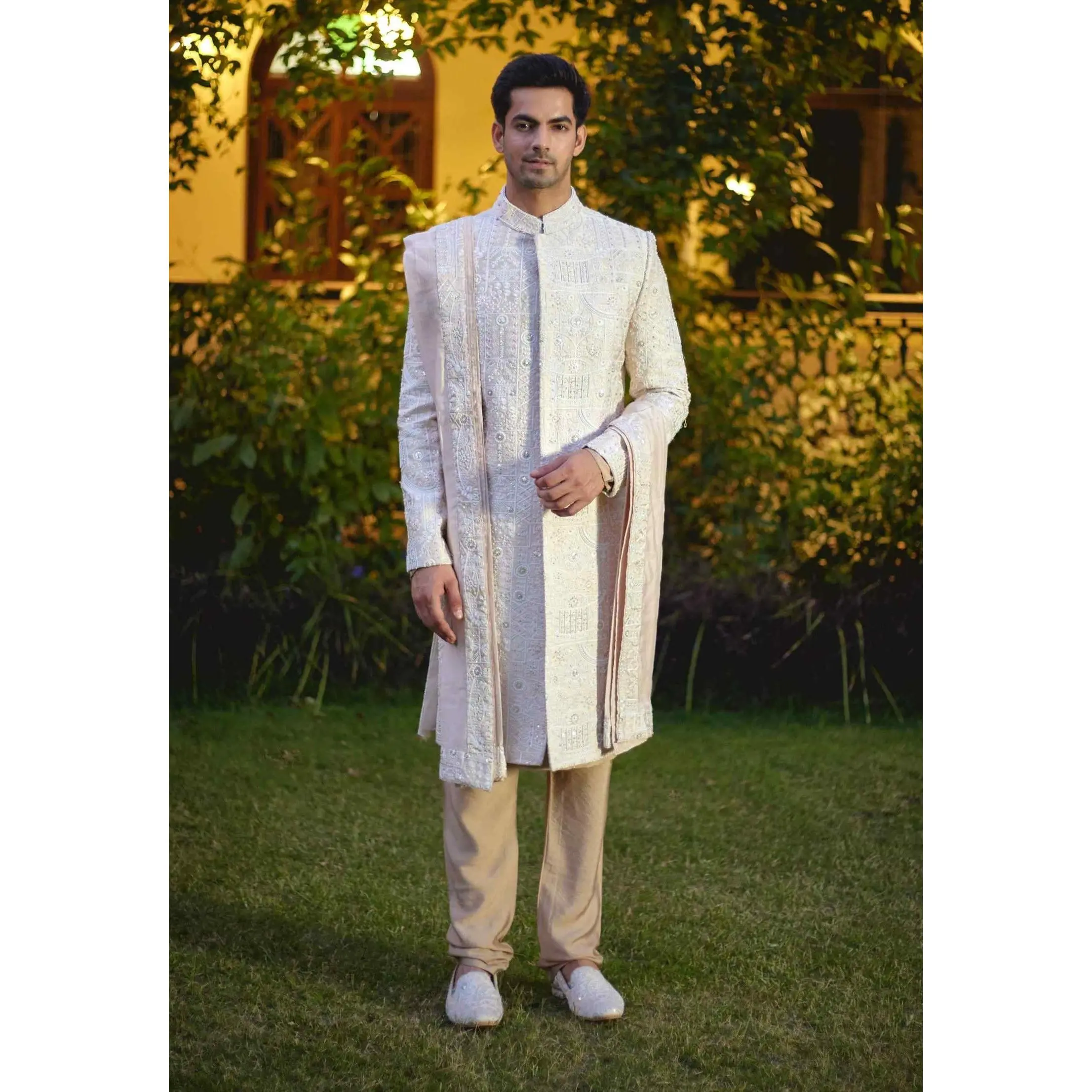 Umair beige sherwani set