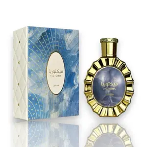 Lattafa Perfumes | Victoria | Eau De Parfum | 100 ML | 3.4 oz | Natural Spray | Unisex Fragrance | Lemon Meringue Fragrance Golden Vanilla Musk Floral Fruity Woody