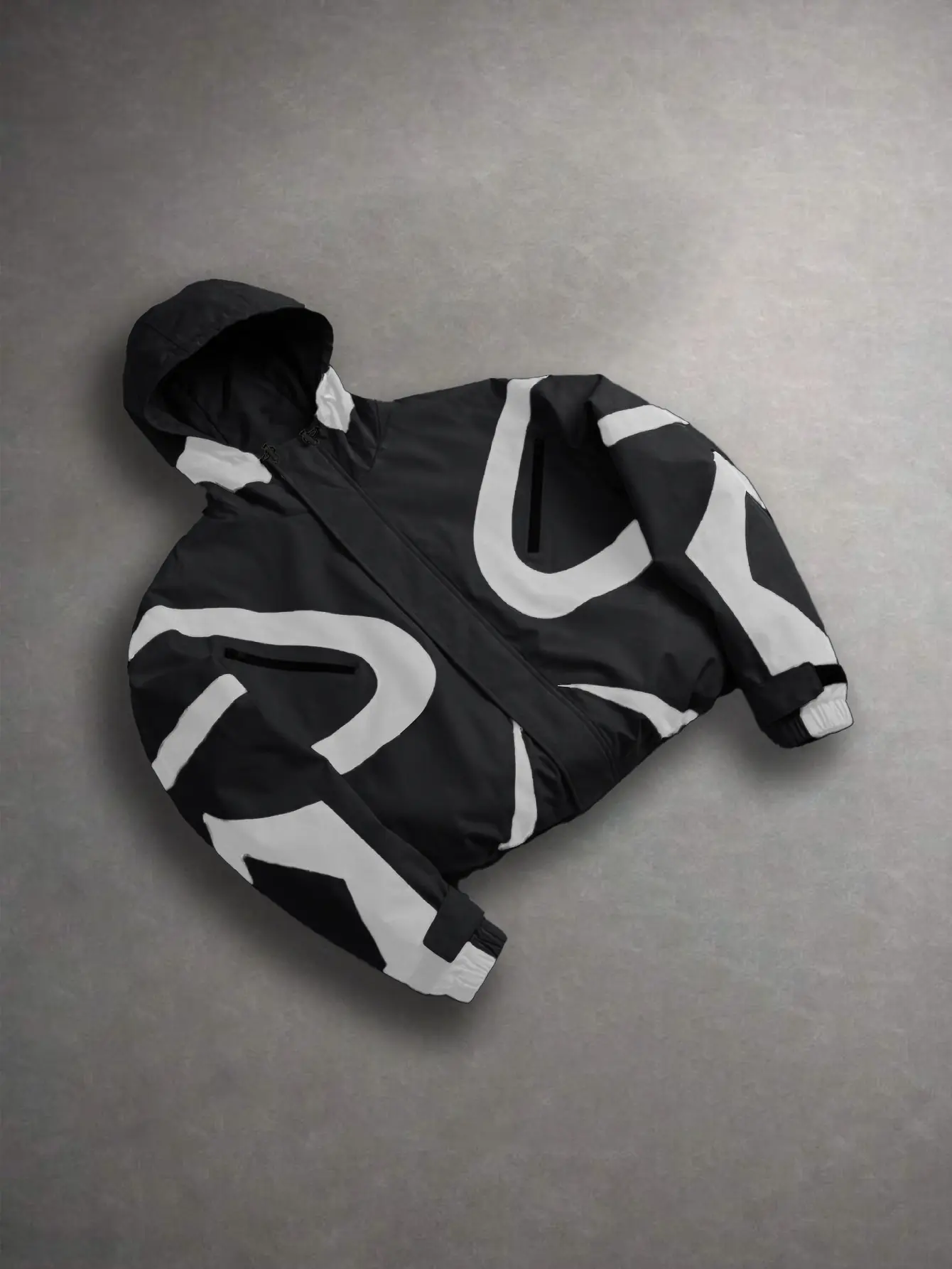 Best seller in the US market! Futuristic geometric color-block functional windproof waterproof jacket, loose high-street outdoor outerwear