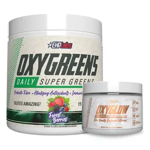 Summer Gear Up x Summer Shred Glow & Greens Bundle | OxyGreens 30 + 15 Serve + OxyGlow Collagen | Digestive Balance & Skin Support Stack