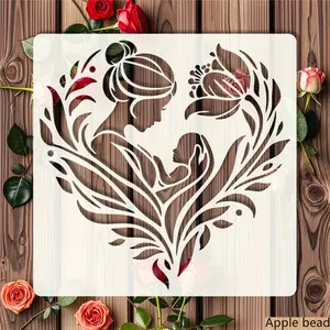 Motherhood Art Template, Reusable Design for Mother & Baby, Perfect for Photo Frames, Pillows, Textiles, Ideal Gift for Mothers Day