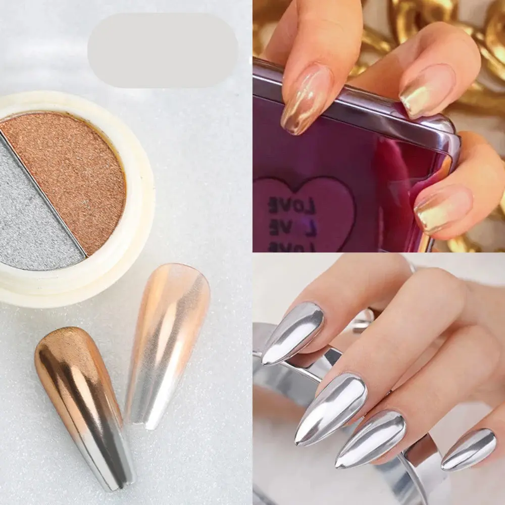 Chrome Nail Powder Mirror Effect Nail Art | sNails Nails