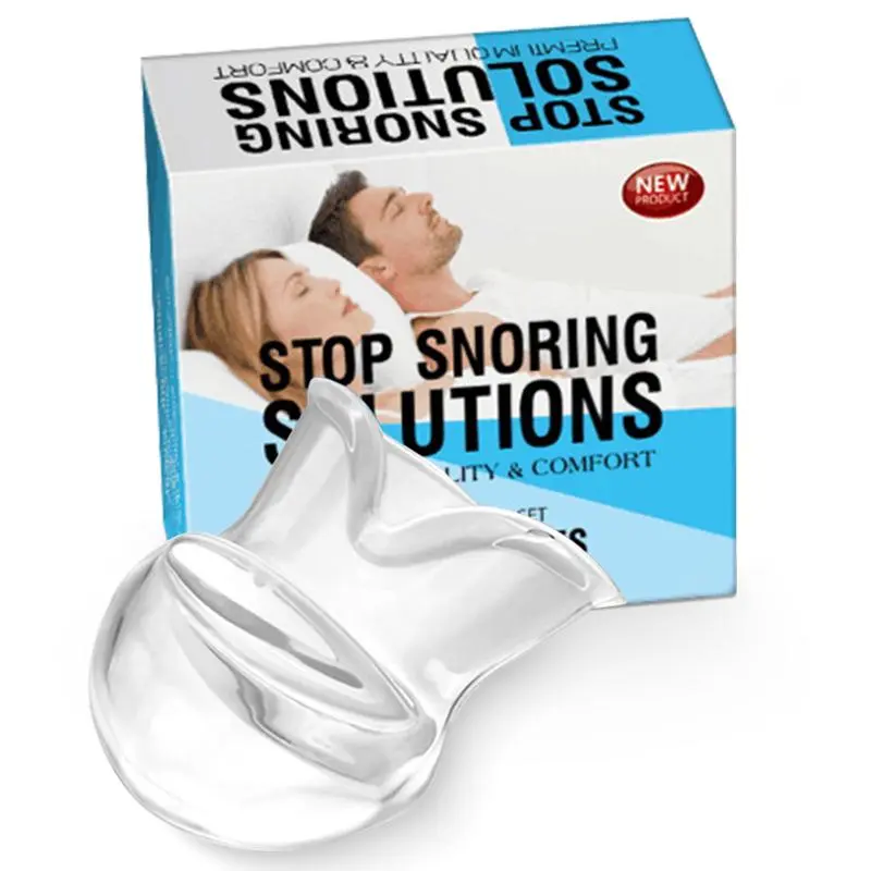 2pc New Snoring Device Tongue Cover Silicone Snoring Device Anti-snoring Respirator Sleep Device Snoring Device Snoring Device Transparent Night Men