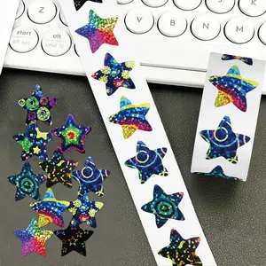 500 Sheets/roll of New Sparkly Star Stickers, Sealing Stickers for Mugs, Laptops, Suitcases, DIY Notebook Decorations, Birthday Gifts, Self Adhesive Stickers, Sticker Packs