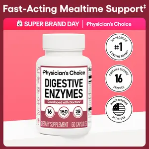 Physician's Choice Digestive Enzymes - Bloating & Mealtime Discomfort Support with Probiotics + Prebiotics for Digestion & Gut Health