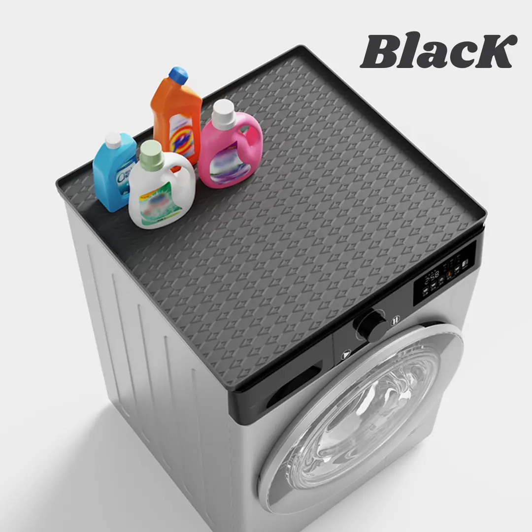 Silicone Washer Dryer Top Protector, 25.6" x 23.6" Silicone Dust Pad for Laundry Machine & Dryer, Non-Slip Waterproof Washer Dryer Cover silicone dishdryingmat