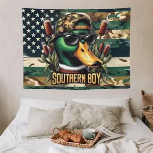 Camouflage Shot Caller Duck Hunting Tapestry Poster For Decorate Clubs Concerts Bars University Dormitories Living Rooms Bedrooms Decoration Print Size