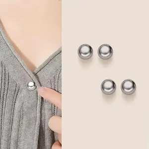Pearl Plastic Snap Buttons, Seamless Adjustable Ball Decorative Fasteners, Durable Easy Use for Shirts Dresses Jackets Coats, Elegant Buttons