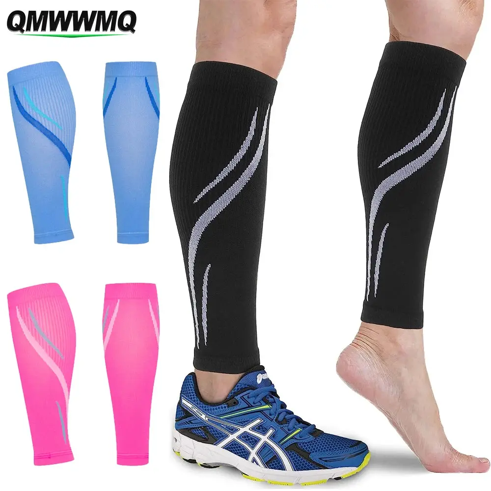 Calf Compression Sleeves (1 Pair), 20-30mmHg Nylon Sports Sleeve for Men & Women, Doctors - Support for Running, Shin Splints, Edema & Pregnancy