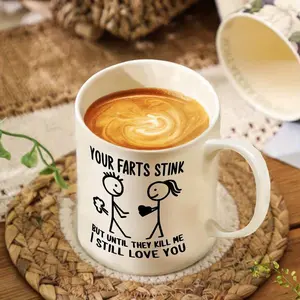 [Quirky White Elephant Gift Mug] Quirky, Extra-Large Ceramic Coffee Mug with Handle - Perfect White Elephant Gift for Men, Women, Best Friends & Couples - Ideal for Birthdays, Christmas & More