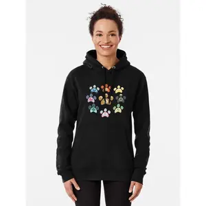 Eeveelution Pawprints Pullover Hoodie – Pokémon Eeveelution Design | Comfortable Hoodie for Fans 8OF