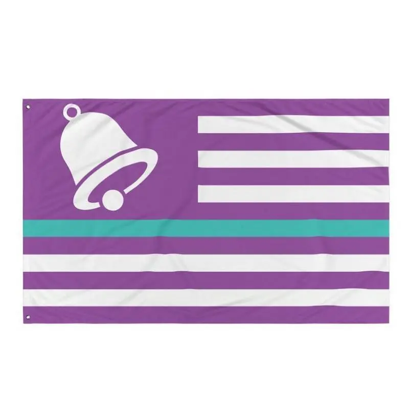 Thin Baja Blast Line Back the Bell Thin Drew Line Flag - Indoor/Outdoor Banner Tapestry colorful decorative Wedding Party Backdrop Wedding Arched Backdrop
