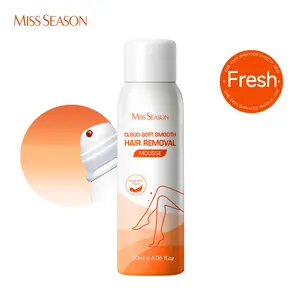 Miss Season Hair Removal Spray Mousse - Fast 10s Full Coverage, Painless & Skin-Friendly, Works on Arms, Legs, Underarms & Bikini Line, No Rubbing, No Razor Burns, No Ingrown Hairs, Fresh Scent, 100ml for Silky Smooth Skin