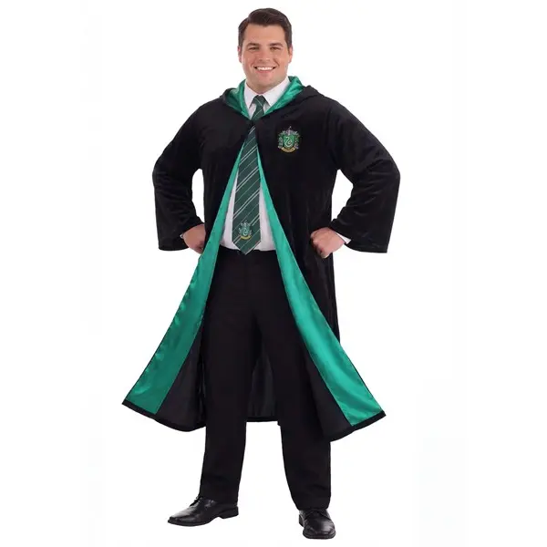 Plus Size Adult Deluxe Harry Potter Slytherin Robe Costume