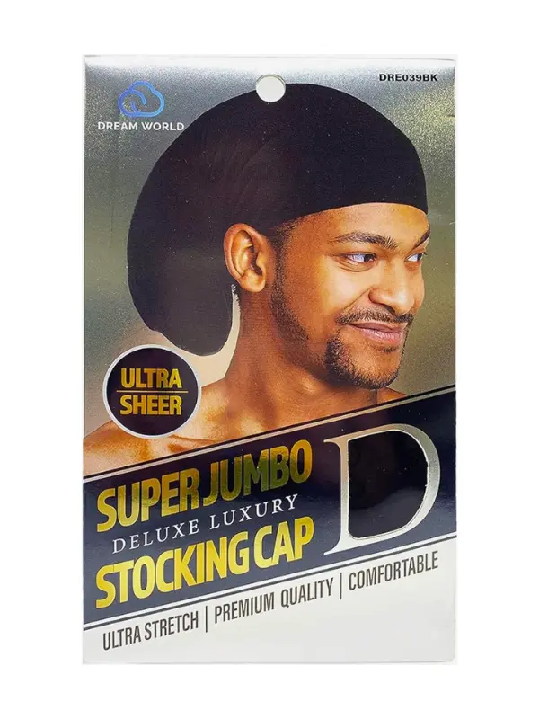 Dream World Super Jumbo Deluxe Luxury Stocking Cap - Black