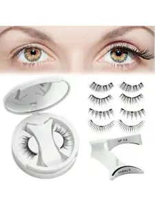 Magnetic Lash Set 5 Pairs with 1 Clip No Glue Required Reusable Natural False Lashes for Eyelashes Makeup Cosmetic DealsforYoursdays