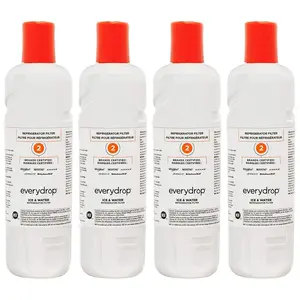 Refrigerator Ice & Water Filter 1 | EDR2RXD1 4 Pack  Filters gunk, keeps ice & water fresh. Easy to swap in—no hassle!