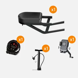 Rear seat + lock + pump + phone holder