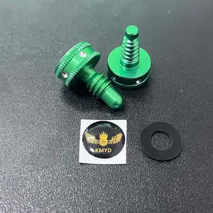 Drilled Kmyd Pool Cue Tail Plug Screws, Cnc Machined Aluminum Alloy, Pool Cue Tip Plugs, Two Styles Available, Fits Most Cues