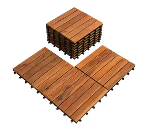 Bliss 20-Piece Solid Acacia Wood Interlocking Decking Tiles Bliss 20-Piece Solid Acacia Wood Interlocking Decking Tiles