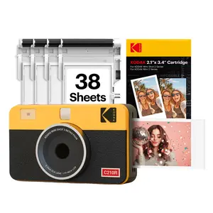 KODAK Mini Shot 2 Retro 2x3” Instant Digital Camera & Photo Printer, 38 Sheets, 2-in-1 Portable Print Camera, Bluetooth Smartphone Printer for iPhone & Android, 4PASS Dye Sublimation