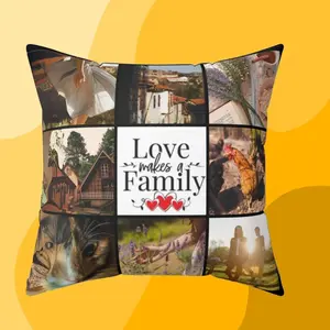 Personalized Photo Throw Pillow, Picture Pillow, Family gift