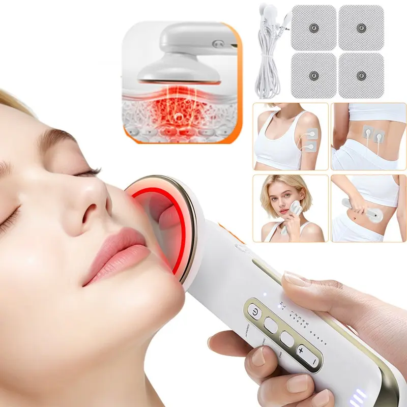 Ultrasonic Light Beauty Instrument, 5 Modes 5 Levels Body Massage Device, Facial Skin Lifting Care Tool, Facial Beauty Machine, Home Use, Beauty Devices