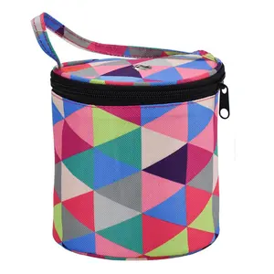 Printed Yarn Storage Bag with Handle, Portable Knitting Crochet Thread Organizer