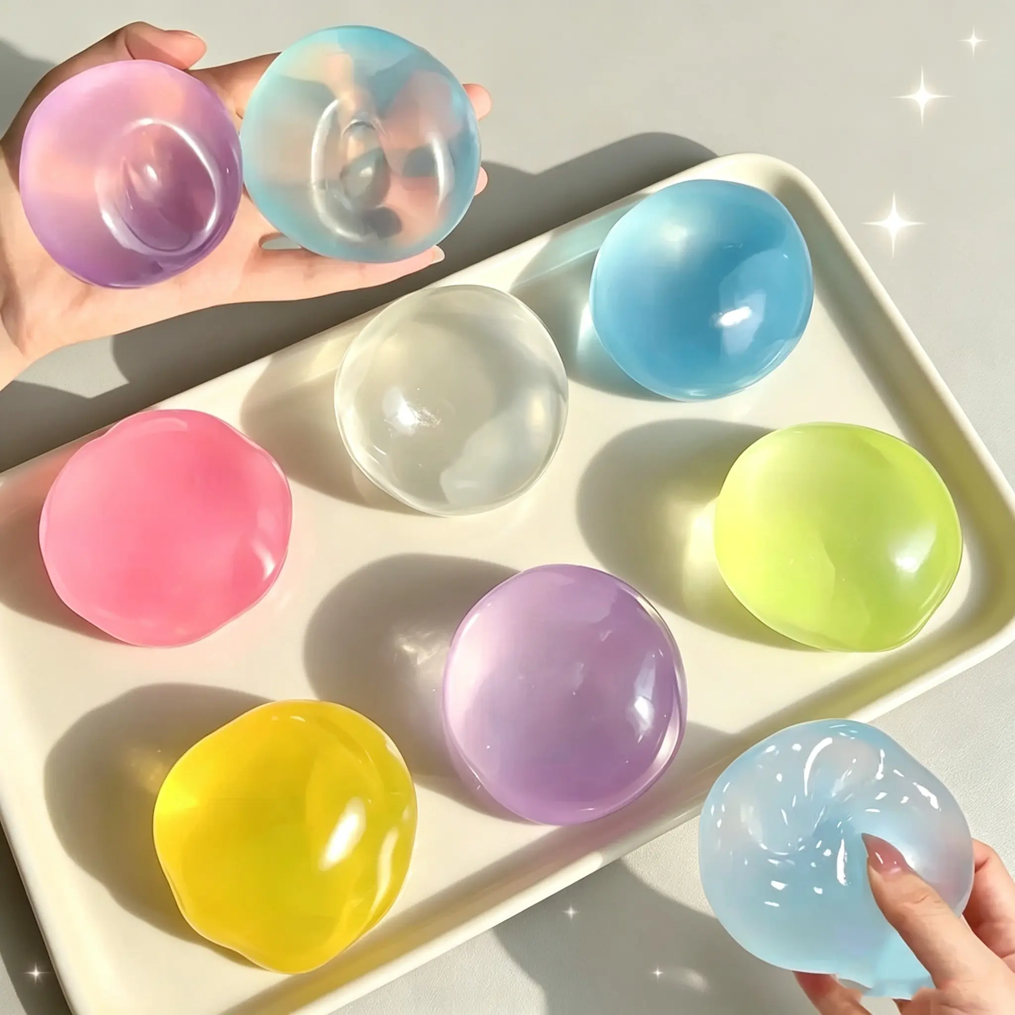 Plastic Slow Rebound Coconut Oil Hand Squeeze Balls, Anxiety Relief Toy, Stress Relief Tool, Squishy Fidgets, Easter Toy, Party Gift, Birthday Present, Stress Relief Gadgets,back to school,back to school haul