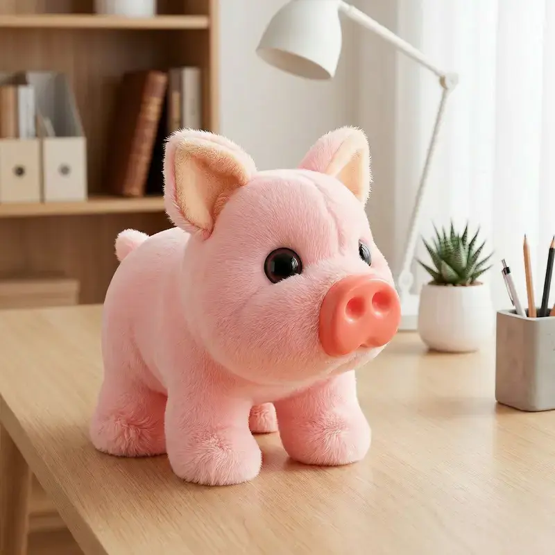 Summervibes Electric Plush Cute Piglet Electronic Pet Toy - 3D Animal Stuffed Toy with Vocalization, Adorable Design, Charming Sound Effects, Dynamic Limb Animations