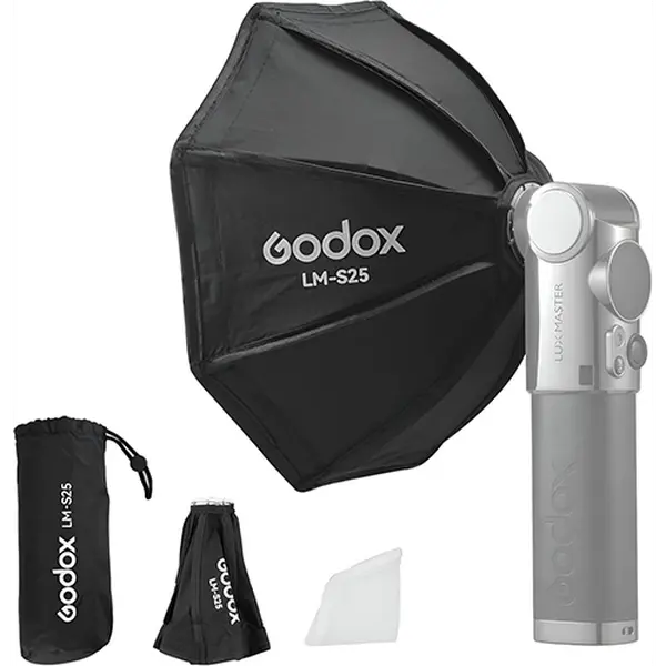 Godox LM-S25 Mini Octa Softbox ONLY for Godox Lux Master Flash, 25cm Compact Flash Diffuser for Soft Natural Light