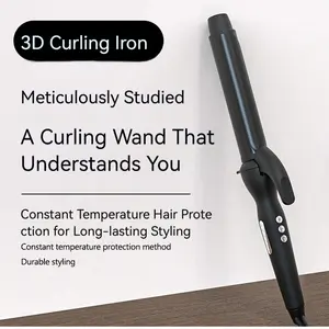 Long Barrel Curling Iron Styler with Adjustable Comfort Settings