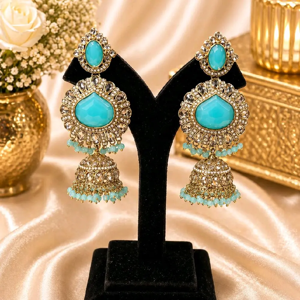 Beautiful statement jhumka in reverse AD