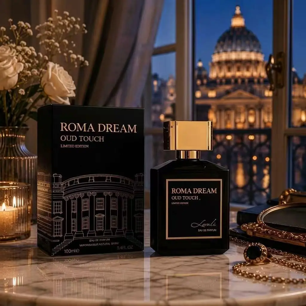 Lovali Roma Dream Oud Touch Limited Edition - 100ml-3.4oz Eau De Parfum for Men & Women - Arabian Scent, Floral Woody Fragrance, Elevated Aromatic Oud Unisex Fragrance