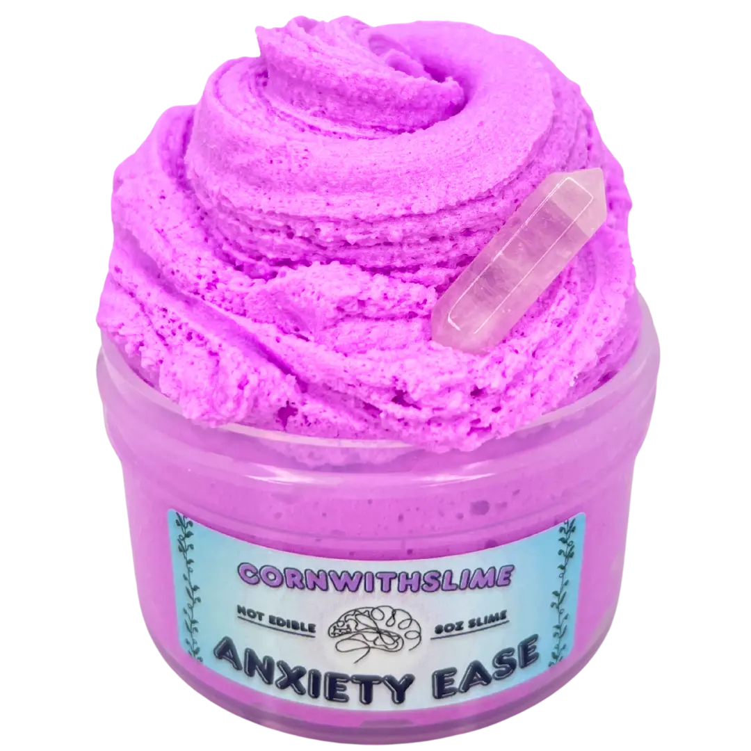 Cornwithslime Anxiety Ease 8oz Cloud Cream Scented Lavender White Musk Soft Powder Fluff Slimes Hot Edible Soothing Slime