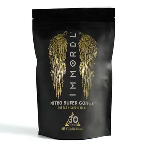 IMMORDL Nitro Super Coffee (30 Servings) Instant Blend Organic Milk Cocoa Beverage
