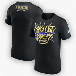 Men’s Trick Williams Crash Out Graphic T-Shirt Black Wrestling Fan Tee, Bold Catchphrase Streetwear Shirt, NXT Superstar Aesthetic, Gift for Wrestling Lover or Fan