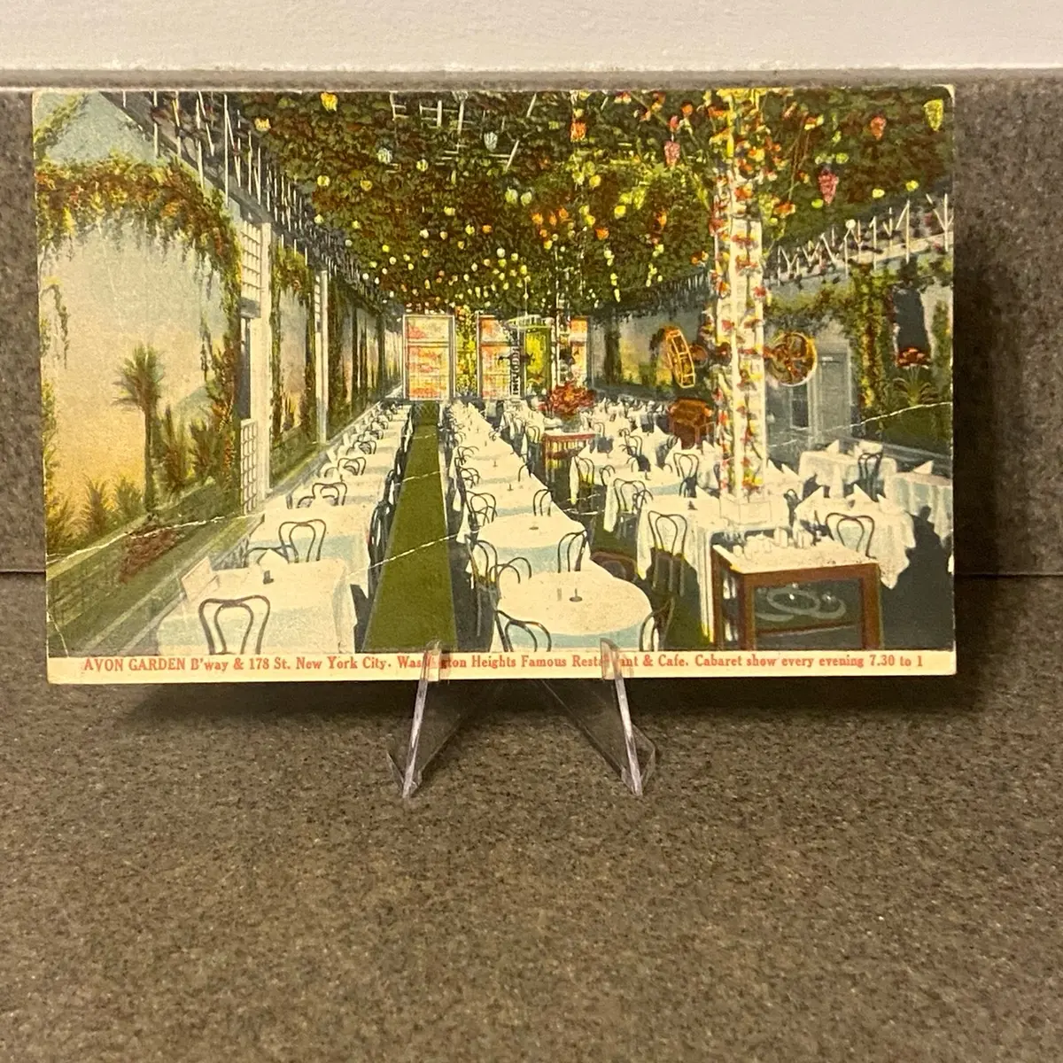 Vintage Avon Garden New York City Post Card