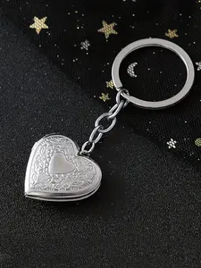 1/20pcs Photo Frame Heart Locket Keychains Y2k Handmade Heart-Shaped Small Box Fairy Tale Keyring Gift for Her