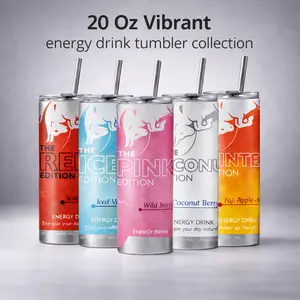 20 oz Energy drink tumbler, double wall insulated travel mug.
