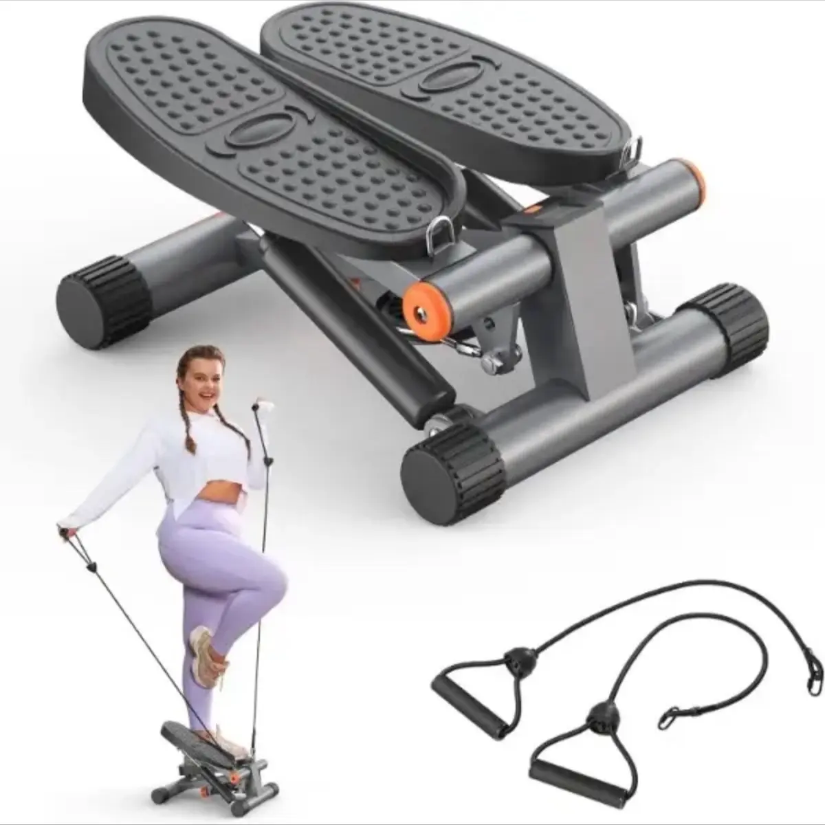 Niceday Steppers for Exercise, Stair Stepper with Resistance Bands, Mini Stepper with 300LBS Loading Capacity