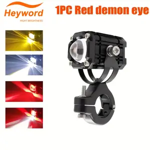 New Electric Motorcycle Devil Eye Flashing Strong Light Lens External Lamp, High Brightness LED Spotlight for Night Riding Safety