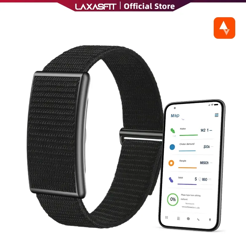 Laxasfit X6 Fitness Tracker For Women Men,IP68 Waterproof,14/7 Heart Rate Blood Sleep Monitor,14-Day Battery,Smart Band,Wristband,Activity Tracker,No Subscription,Free Records,Gift