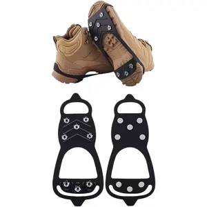 Ice Skate Grips & Winter Crampons - 5/8-Tooth Unisex Traction Cleats | Safe Walking Nails for Ice