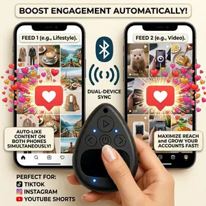 Bluetooth Wireless Auto Clicker, Smart Multi-Speed Adjustable Automatic Tapper, Rechargeable Hands-Free Touch Device for Live Stream Likes Gaming and Social Media Tasks